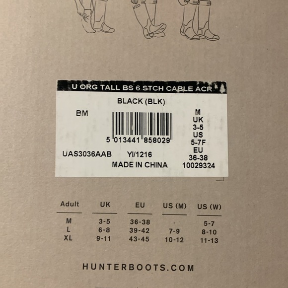 Hunter NIB black boot socks size medium - Picture 3 of 4